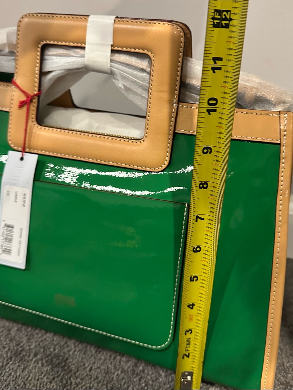 Francis Valentine -Green Patent Tote Bag